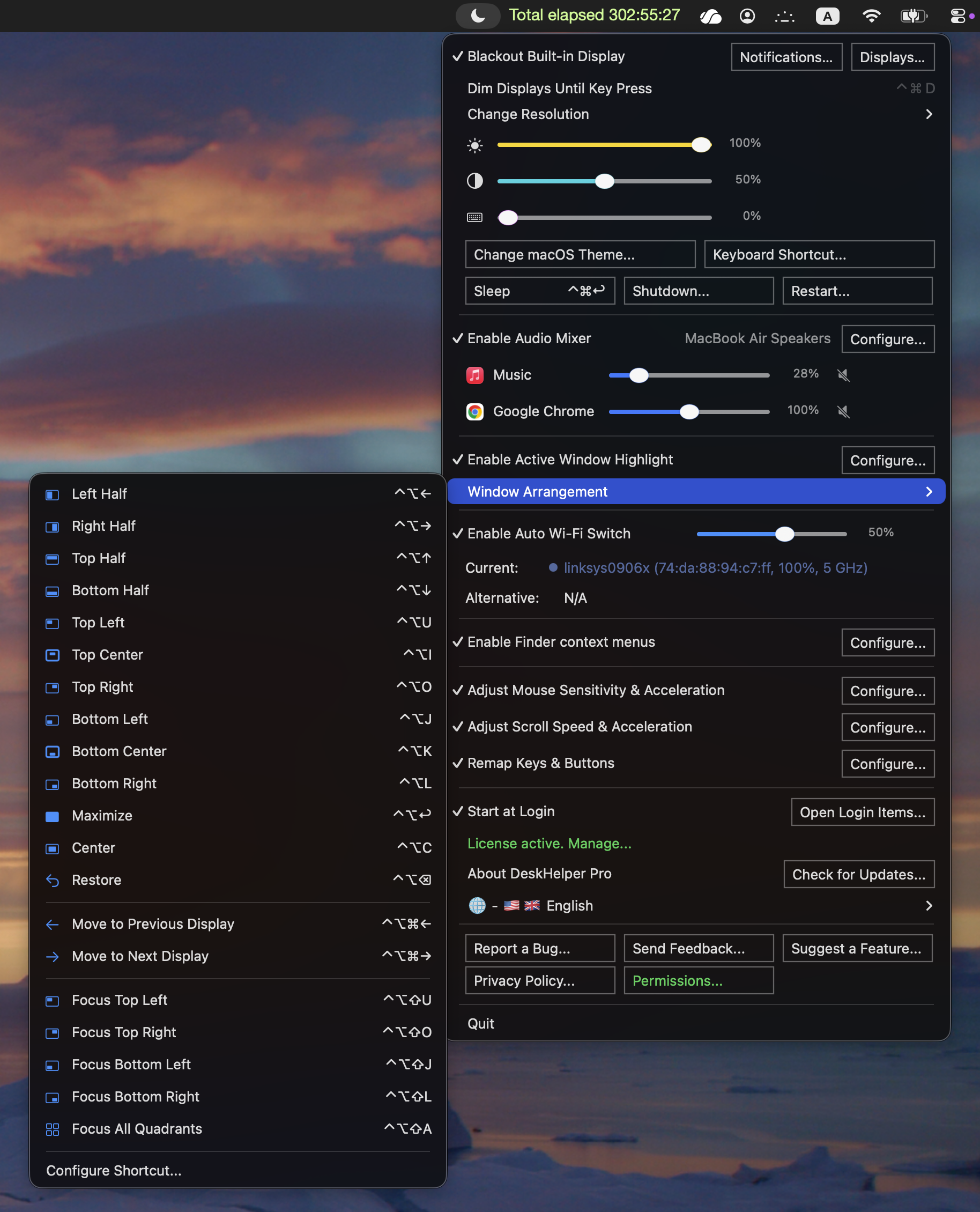 Window shortcuts