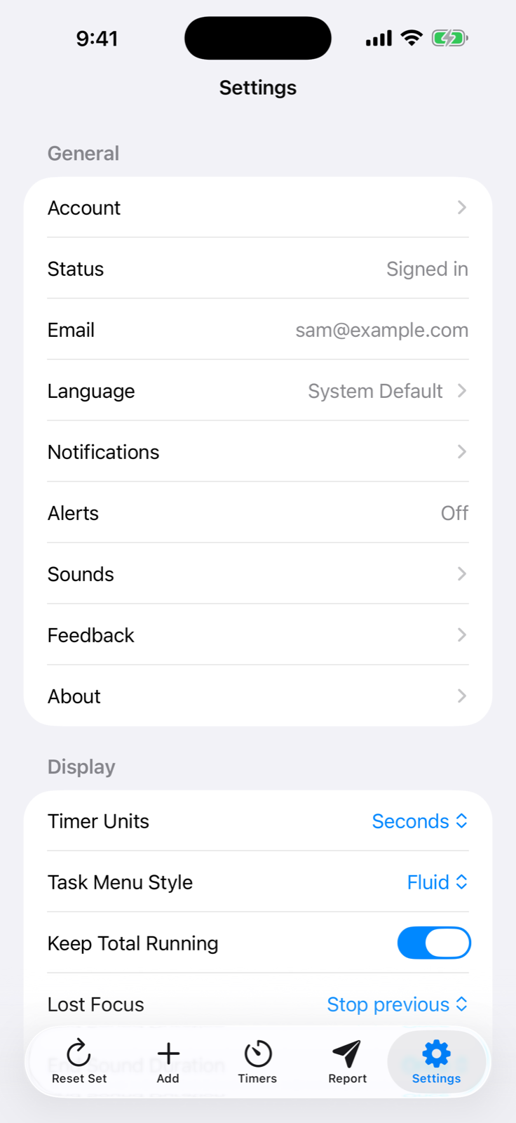 Flexible Timers iPhone screenshot
