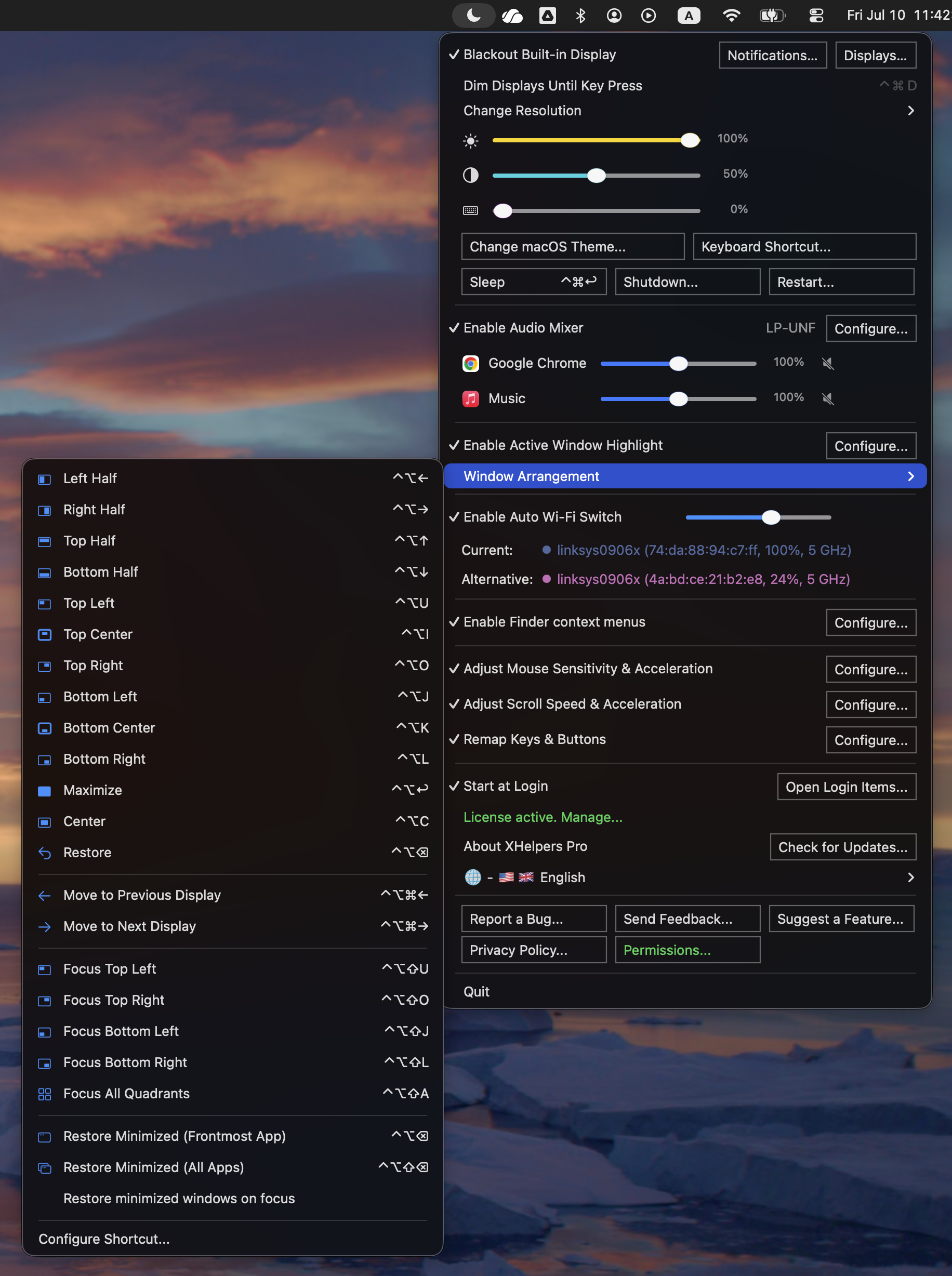 Window shortcuts